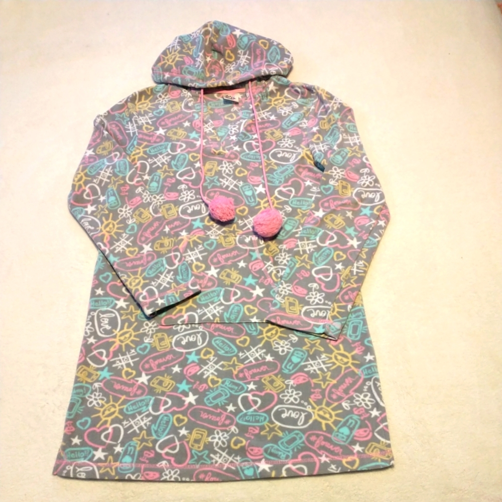 Zoe Bella Fleece Hooded Nightgown, size XS